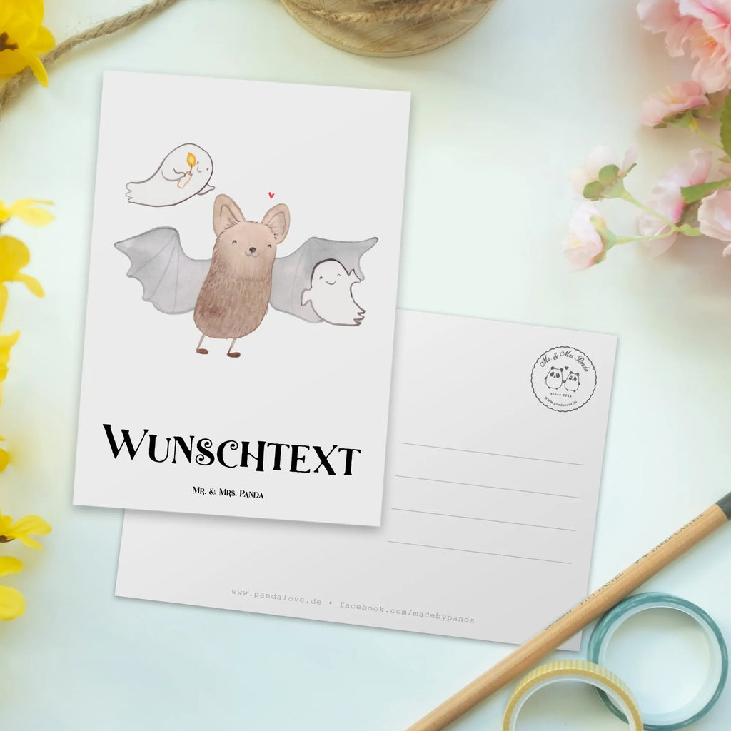 Personalisierte Postkarte Fledermaus Gespenster Postkarte mit Namen, Postkarte bedrucken, Postkarte mit Wunschtext, Postkarte personalisierbar, Geschenkkarte mit Namen, Grußkarte mit Namen, Karte mit Namen, Einladung mit Namen, Ansichtskarte mit Namen, Geschenkkarte mit Wunschtext, Grußkarte mit Wunschtext, Karte mit Wunschtext, Einladung mit Wunschtext, Ansichtskarte mit Wunschtext, Halloween, Deko, Martinssingen, Dekoration, Geschenke, Schenken, Halloween Deko, Trick or Treat, Süßes sonst gibt's saures, Fledermaus, Gespenster