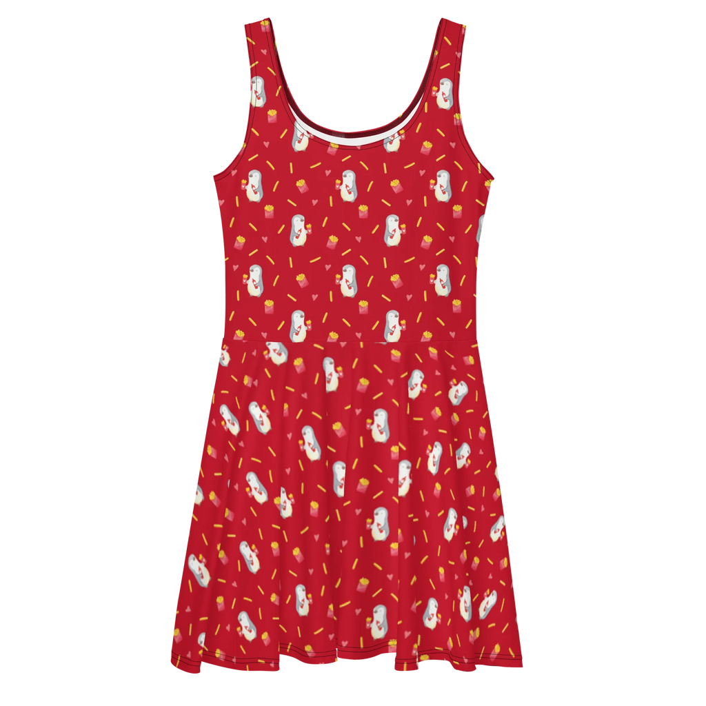 Sommerkleid Pinguin Pommes Muster Sommerkleid, Kleid, Skaterkleid, Liebe, Partner, Freund, Freundin, Ehemann, Ehefrau, Heiraten, Verlobung, Heiratsantrag, Liebesgeschenk, Jahrestag, Hocheitstag, Valentinstag, Geschenk für Frauen, Hochzeitstag, Mitbringsel, Geschenk für Freundin, Geschenk für Partner, Liebesbeweis, für Männer, für Ehemann