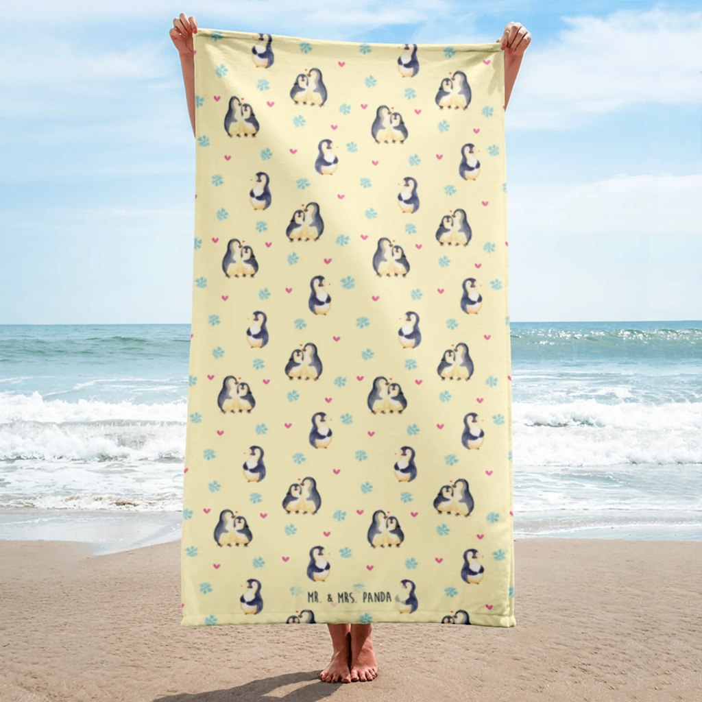 XL Badehandtuch Pinguin umarmen Muster Handtuch, Badetuch, Duschtuch, Strandtuch, Saunatuch, Pinguin, Liebe, Liebespaar, Liebesbeweis, Liebesgeschenk, Verlobung, Jahrestag, Hochzeitstag, Hochzeit, Hochzeitsgeschenk