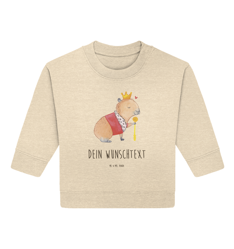 Personalisierter Baby Pullover Capybara König Personalisierter Baby Pullover, Personalisiertes Baby Sweatshirt, Tiermotive, Gute Laune, lustige Sprüche, Tiere, Capybara, König