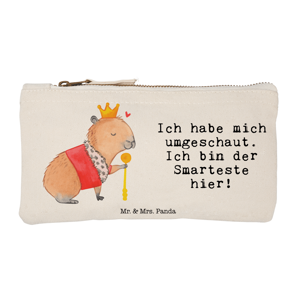 Schminktasche Capybara König Schminktasche, Kosmetiktasche, Kosmetikbeutel, Stiftemäppchen, Etui, Federmappe, Makeup, XXL, Schminketui, Kosmetiketui, Schlamperetui, Tiermotive, Gute Laune, lustige Sprüche, Tiere, Capybara, König