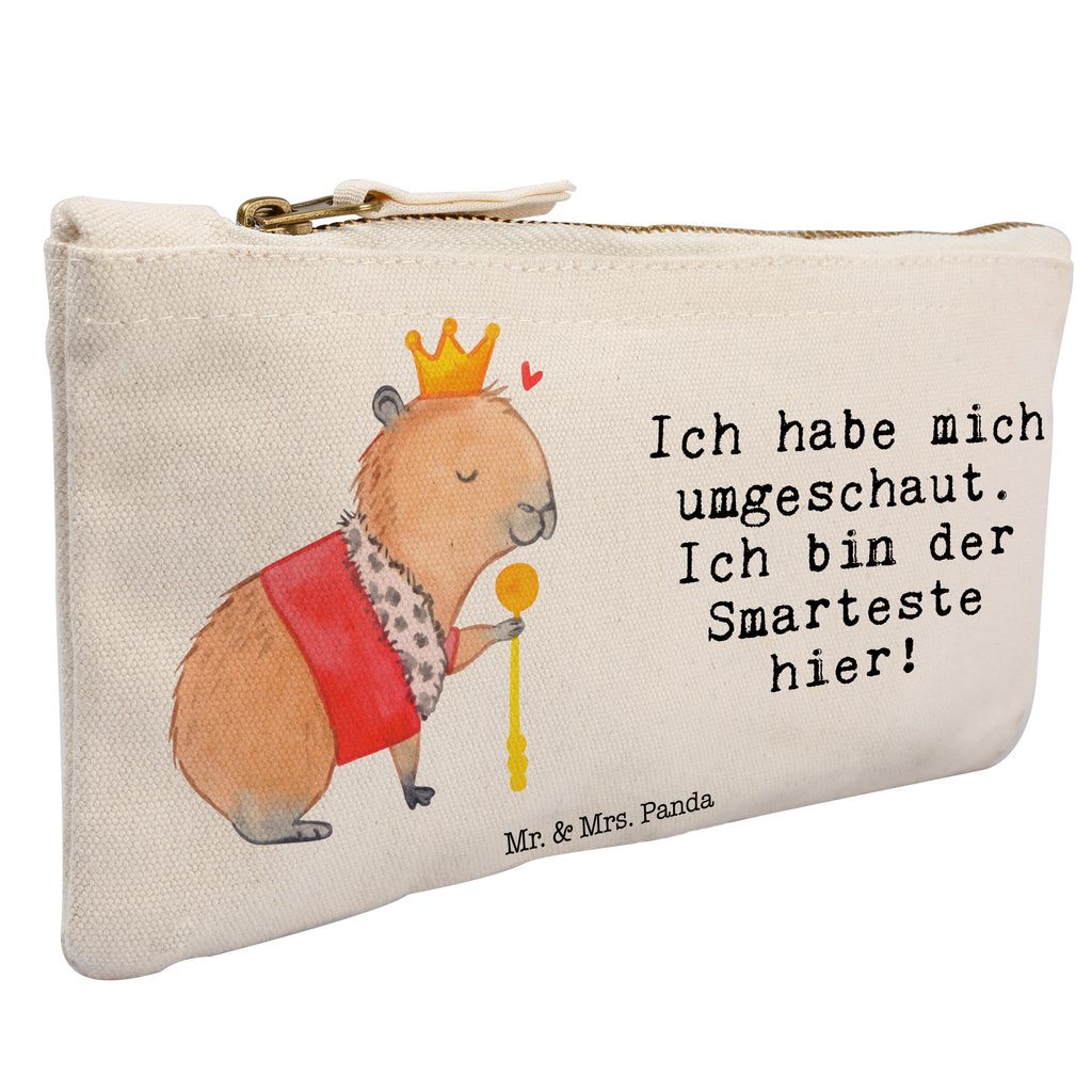 Schminktasche Capybara König Schminktasche, Kosmetiktasche, Kosmetikbeutel, Stiftemäppchen, Etui, Federmappe, Makeup, XXL, Schminketui, Kosmetiketui, Schlamperetui, Tiermotive, Gute Laune, lustige Sprüche, Tiere, Capybara, König