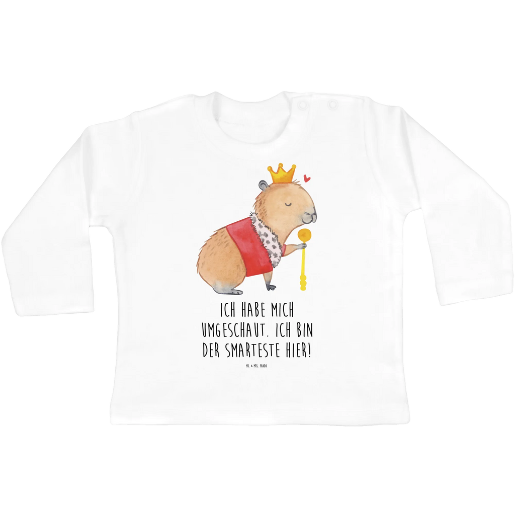 Baby Longsleeve Capybara König Mädchen, Jungen, Baby, Langarm, Bio, Kleidung, Tiermotive, Gute Laune, lustige Sprüche, Tiere, Capybara, König