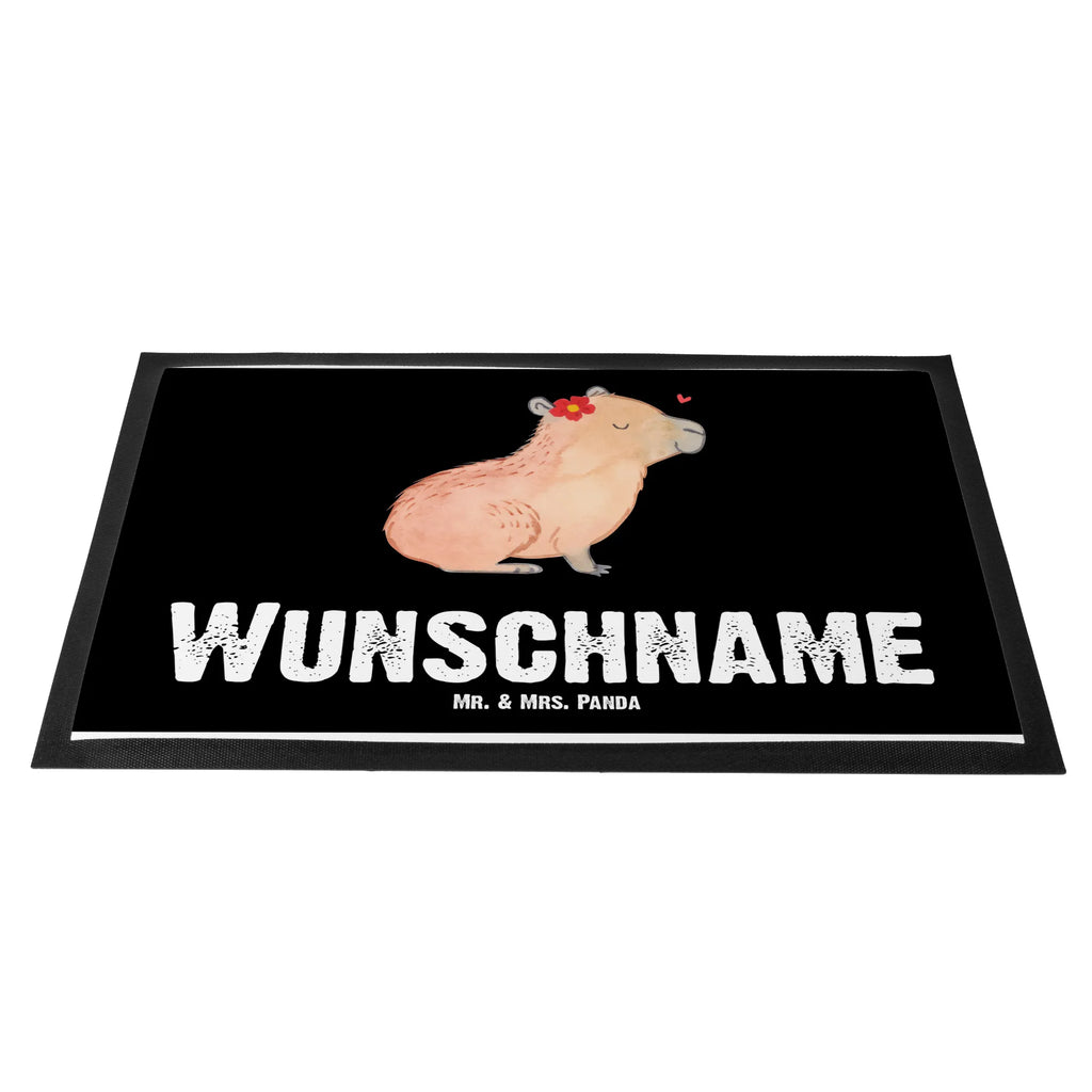 Personalisierte Fußmatte Capybara Blume Personalisierte Fußmatte, Fußmatte mit Namen, Personalisieruung, Personalisiert, Fußmatte bedrucken, Türvorleger mit Namen, Haustürmatte personalisiert, Namensfussmatte, Wunschnamen, Bedrucken, Türvorleger personalisiert, Tiermotive, Gute Laune, lustige Sprüche, Tiere, Capybara