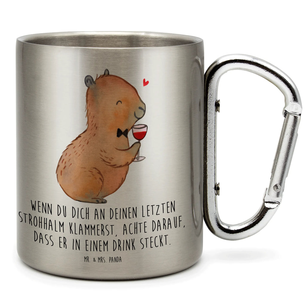 Edelstahlbecher Capybara Wein Edelstahltasse, Karabiner, Edelstahlbecher, Outdoor, Camping, Tasse, Becher, Tiermotive, Gute Laune, lustige Sprüche, Tiere, Capybara Weinflasche, Weinliebhaber Geschenk, Capybara Zeichnung, Adrette Tiere, Panda Handzeichnung, Weintrinkendes Nagetier, Capybara Kunstwerk, Geschenk für Weinkenner, Stilvolles Capybara, Heiterer Capybara, Liebe zum Wein Spruch, Wein Spaßbild, Handgezeichnetes Capybara