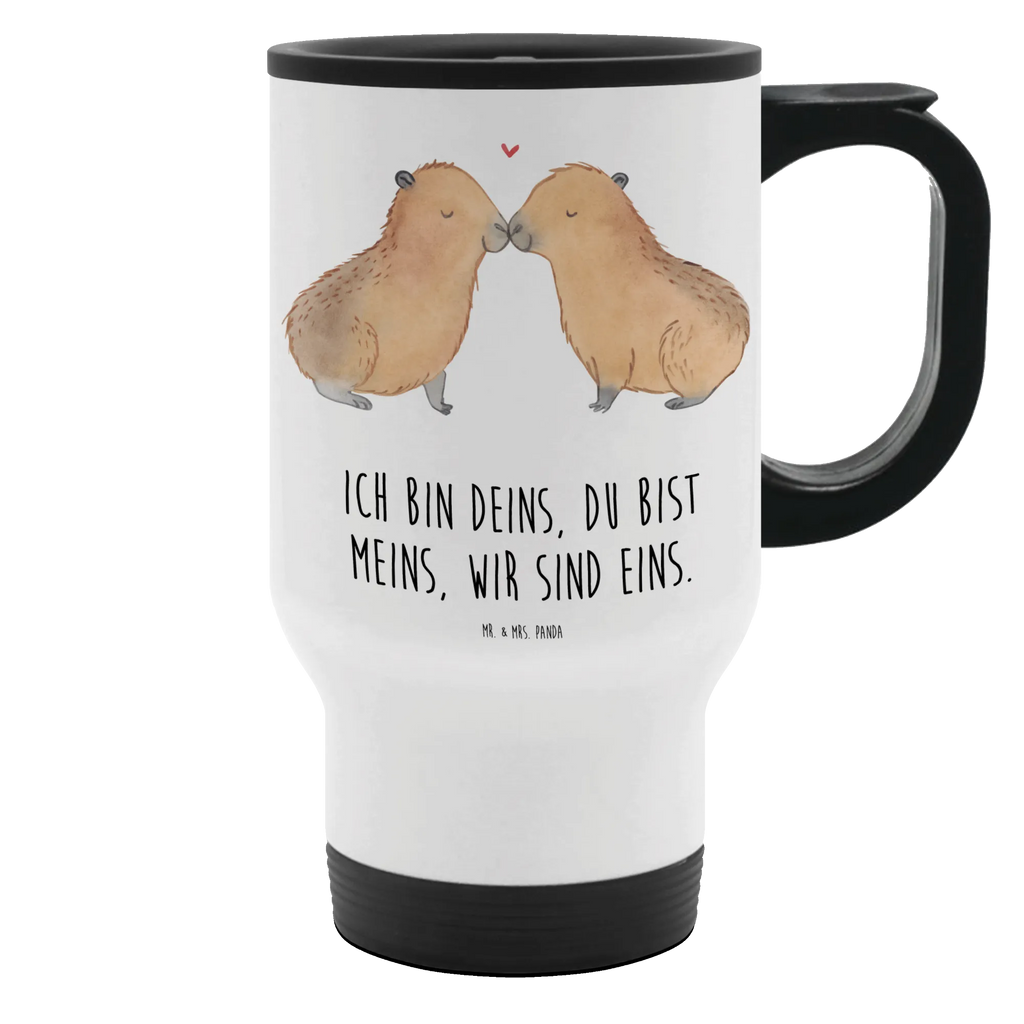 Thermobecher Capybara Liebe Thermobecher, To Go Becher, Thermotasse, Kaffeebecher, Isolierbecher, Thermobecher To Go, Warmhaltetasse, Edelstahlbecher, Reisebecher, Tasse mit Deckel, Thermobecher für 400 ml, Kaffeetasse zum Mitnehmen, Tasse zum Mitnehmen, Spülmaschinenfest, Tiermotive, Gute Laune, lustige Sprüche, Tiere, Capybara, Liebe, verliebt, Paar, Jahrestag, Kuschel Capybaras, Tierliebe, Romantisches Geschenk, Handgezeichnet, Verschmolzen, Geschenkidee, Beziehung, Partnertiere, Ich bin deins, Du bist meins, Liebesspruch, Herzlich, Valentinstag, Ehejubiläum, Liebesbeweis