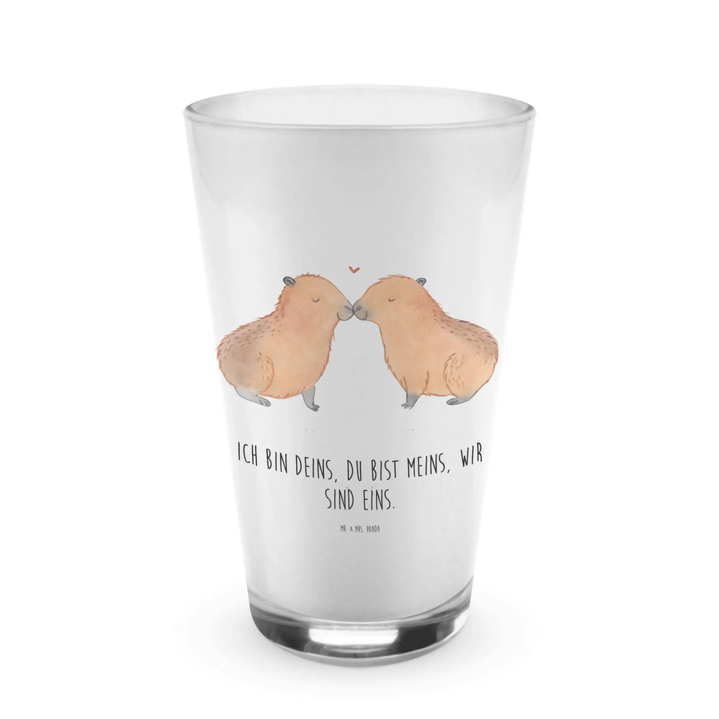 Glas Capybara Liebe Cappuccino Glas, Glas, Cappuccino Tasse, Latte Macchiato, Tiermotive, Gute Laune, lustige Sprüche, Tiere, Capybara, Liebe, verliebt, Paar, Jahrestag, Kuschel Capybaras, Tierliebe, Romantisches Geschenk, Handgezeichnet, Verschmolzen, Geschenkidee, Beziehung, Partnertiere, Ich bin deins, Du bist meins, Liebesspruch, Herzlich, Valentinstag, Ehejubiläum, Liebesbeweis