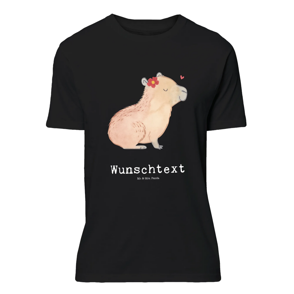 Personalisiertes T-Shirt Capybara Blume T-Shirt Personalisiert, T-Shirt mit Namen, T-Shirt mit Aufruck, Männer, Frauen, Tiermotive, Gute Laune, lustige Sprüche, Tiere, Capybara