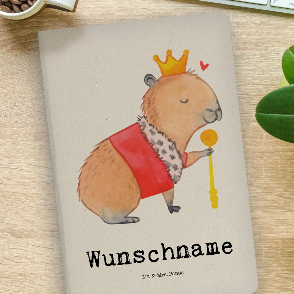 DIN A4 Personalisiertes Notizbuch Capybara König Personalisiertes Notizbuch, Notizbuch mit Namen, Notizbuch bedrucken, Personalisierung, Namensbuch, Namen, Tiermotive, Gute Laune, lustige Sprüche, Tiere, Capybara, König