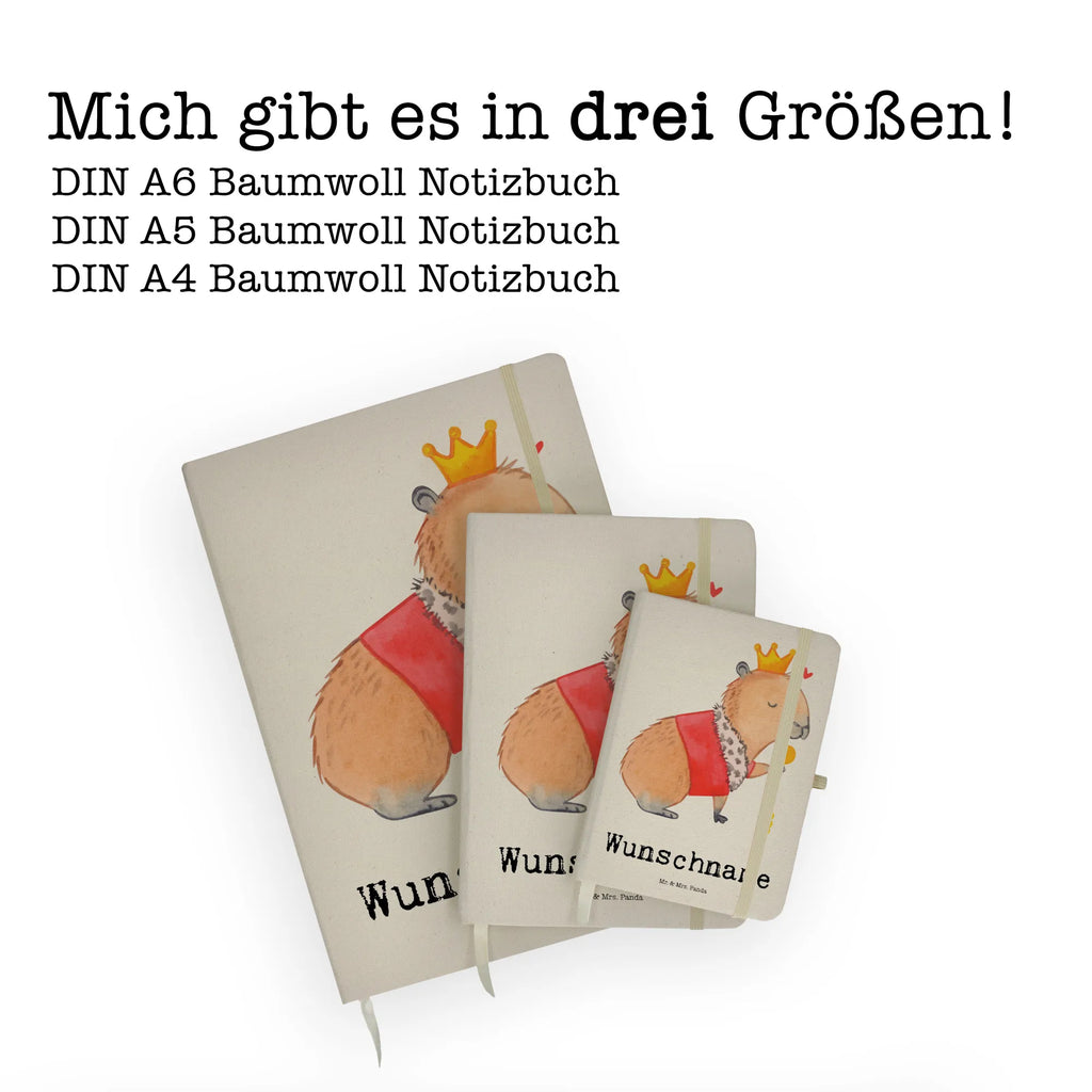 DIN A4 Personalisiertes Notizbuch Capybara König Personalisiertes Notizbuch, Notizbuch mit Namen, Notizbuch bedrucken, Personalisierung, Namensbuch, Namen, Tiermotive, Gute Laune, lustige Sprüche, Tiere, Capybara, König