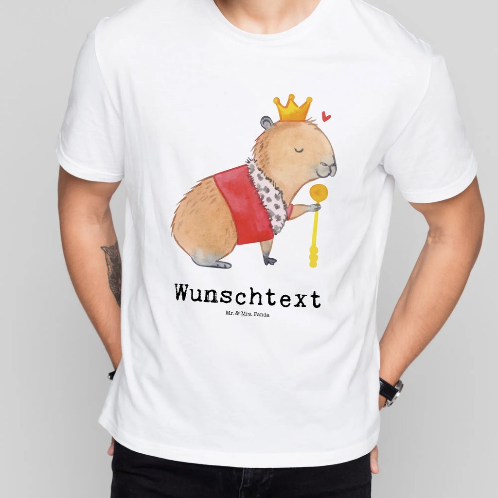 Personalisiertes T-Shirt Capybara König T-Shirt Personalisiert, T-Shirt mit Namen, T-Shirt mit Aufruck, Männer, Frauen, Tiermotive, Gute Laune, lustige Sprüche, Tiere, Capybara, König