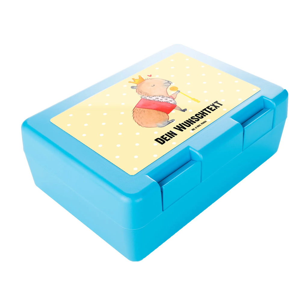 Personalisierte Brotdose Capybara König Brotdose personalisiert, Brotbox, Snackbox, Lunch box, Butterbrotdose, Brotzeitbox, Tiermotive, Gute Laune, lustige Sprüche, Tiere, Capybara, König