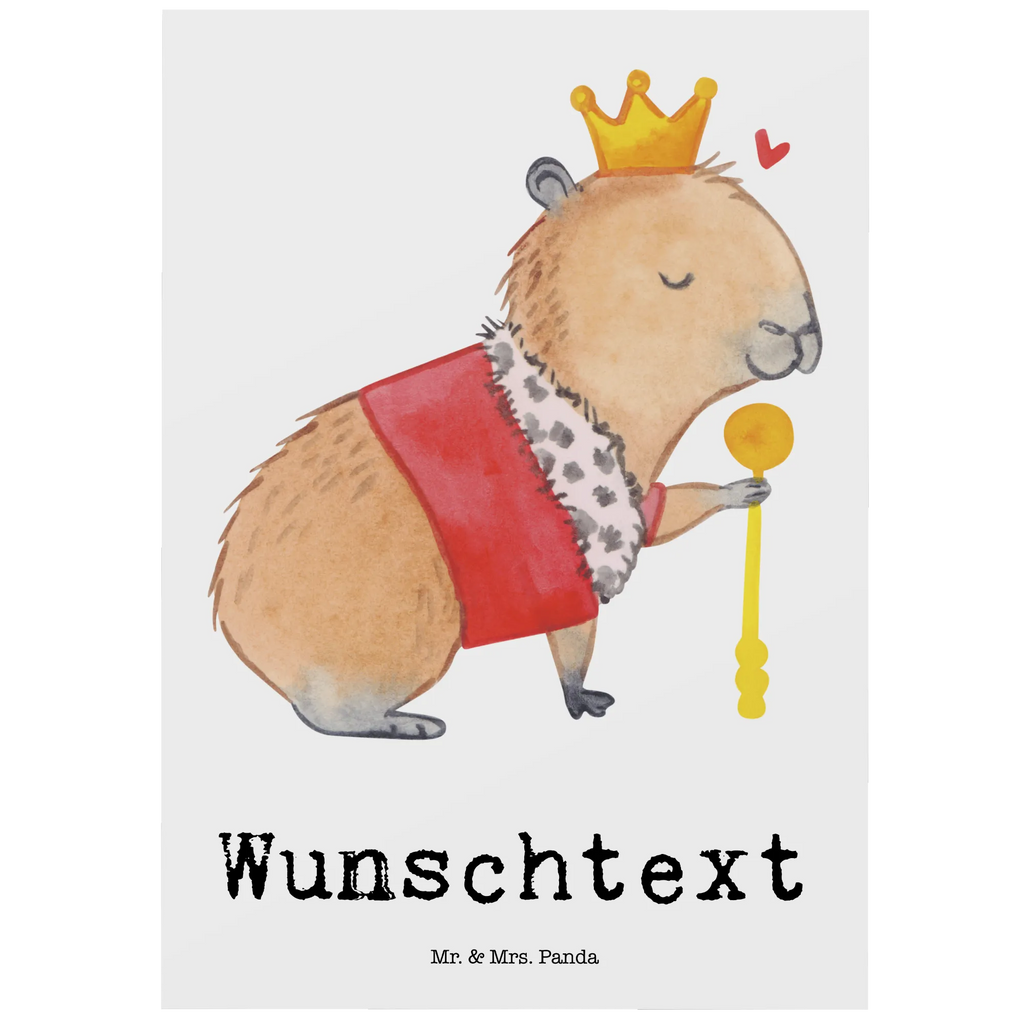 Personalisierte Postkarte Capybara König Postkarte mit Namen, Postkarte bedrucken, Postkarte mit Wunschtext, Postkarte personalisierbar, Geschenkkarte mit Namen, Grußkarte mit Namen, Karte mit Namen, Einladung mit Namen, Ansichtskarte mit Namen, Geschenkkarte mit Wunschtext, Grußkarte mit Wunschtext, Karte mit Wunschtext, Einladung mit Wunschtext, Ansichtskarte mit Wunschtext, Tiermotive, Gute Laune, lustige Sprüche, Tiere, Capybara, König