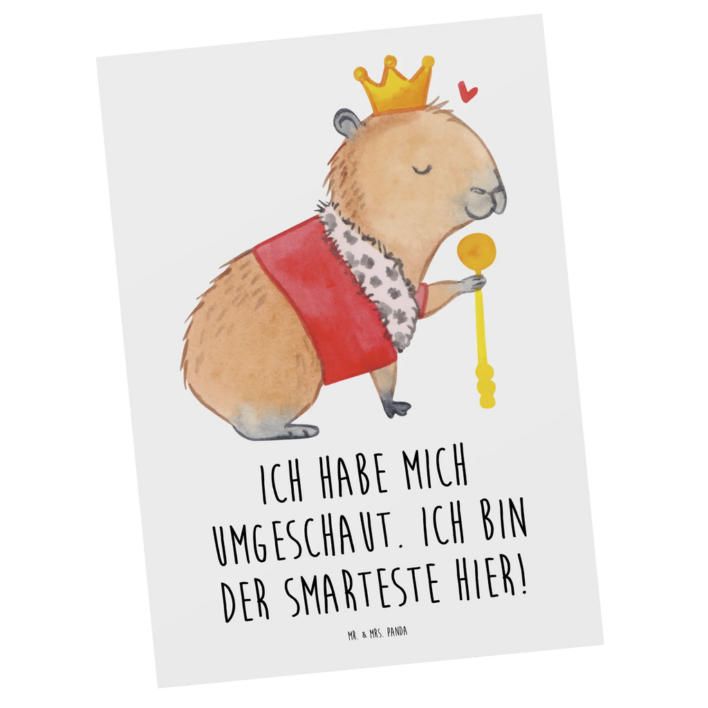 Postkarte Capybara König Postkarte, Karte, Geschenkkarte, Grußkarte, Einladung, Ansichtskarte, Geburtstagskarte, Einladungskarte, Dankeskarte, Ansichtskarten, Einladung Geburtstag, Einladungskarten Geburtstag, Tiermotive, Gute Laune, lustige Sprüche, Tiere, Capybara, König