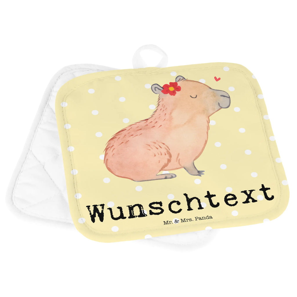 Personalisierte Topflappen Capybara Blume Topflappen personalisiert, Personalisierte Topfuntersetzer, Personalisierter Ofenhandschuh, Topflappen Set personalisiert, Topflappen mit Namen, Namensaufdruck, Tiermotive, Gute Laune, lustige Sprüche, Tiere, Capybara