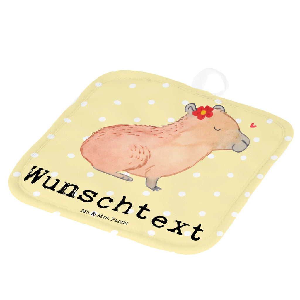 Personalisierte Topflappen Capybara Blume Topflappen personalisiert, Personalisierte Topfuntersetzer, Personalisierter Ofenhandschuh, Topflappen Set personalisiert, Topflappen mit Namen, Namensaufdruck, Tiermotive, Gute Laune, lustige Sprüche, Tiere, Capybara