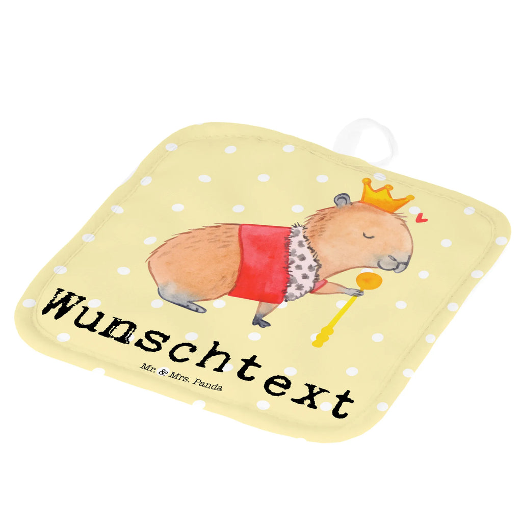 Personalisierte Topflappen Capybara König Topflappen personalisiert, Personalisierte Topfuntersetzer, Personalisierter Ofenhandschuh, Topflappen Set personalisiert, Topflappen mit Namen, Namensaufdruck, Tiermotive, Gute Laune, lustige Sprüche, Tiere, Capybara, König