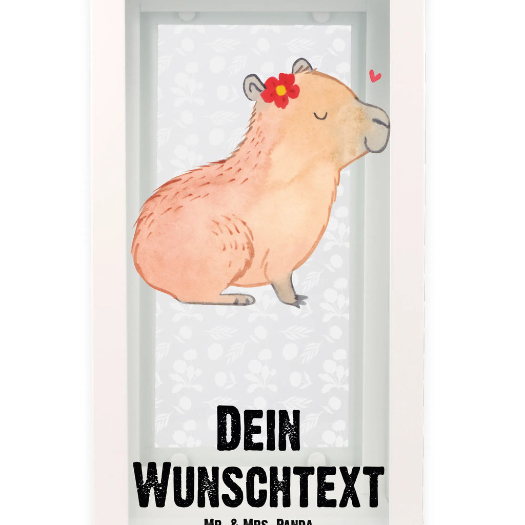 Personalisierte Deko Laterne Capybara Blume Gartenlampe, Gartenleuchte, Gartendekoration, Gartenlicht, Laterne kleine Laternen, XXL Laternen, Laterne groß, Tiermotive, Gute Laune, lustige Sprüche, Tiere, Capybara