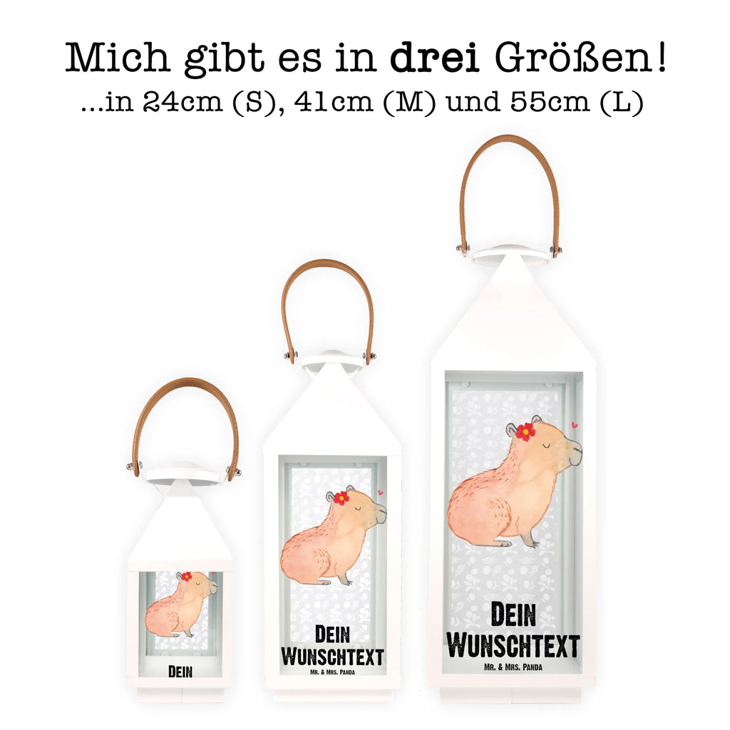 Personalisierte Deko Laterne Capybara Blume Gartenlampe, Gartenleuchte, Gartendekoration, Gartenlicht, Laterne kleine Laternen, XXL Laternen, Laterne groß, Tiermotive, Gute Laune, lustige Sprüche, Tiere, Capybara