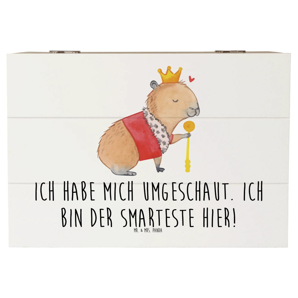 Holzkiste Capybara König Holzkiste, Kiste, Schatzkiste, Truhe, Schatulle, XXL, Erinnerungsbox, Erinnerungskiste, Dekokiste, Aufbewahrungsbox, Geschenkbox, Geschenkdose, Tiermotive, Gute Laune, lustige Sprüche, Tiere, Capybara, König