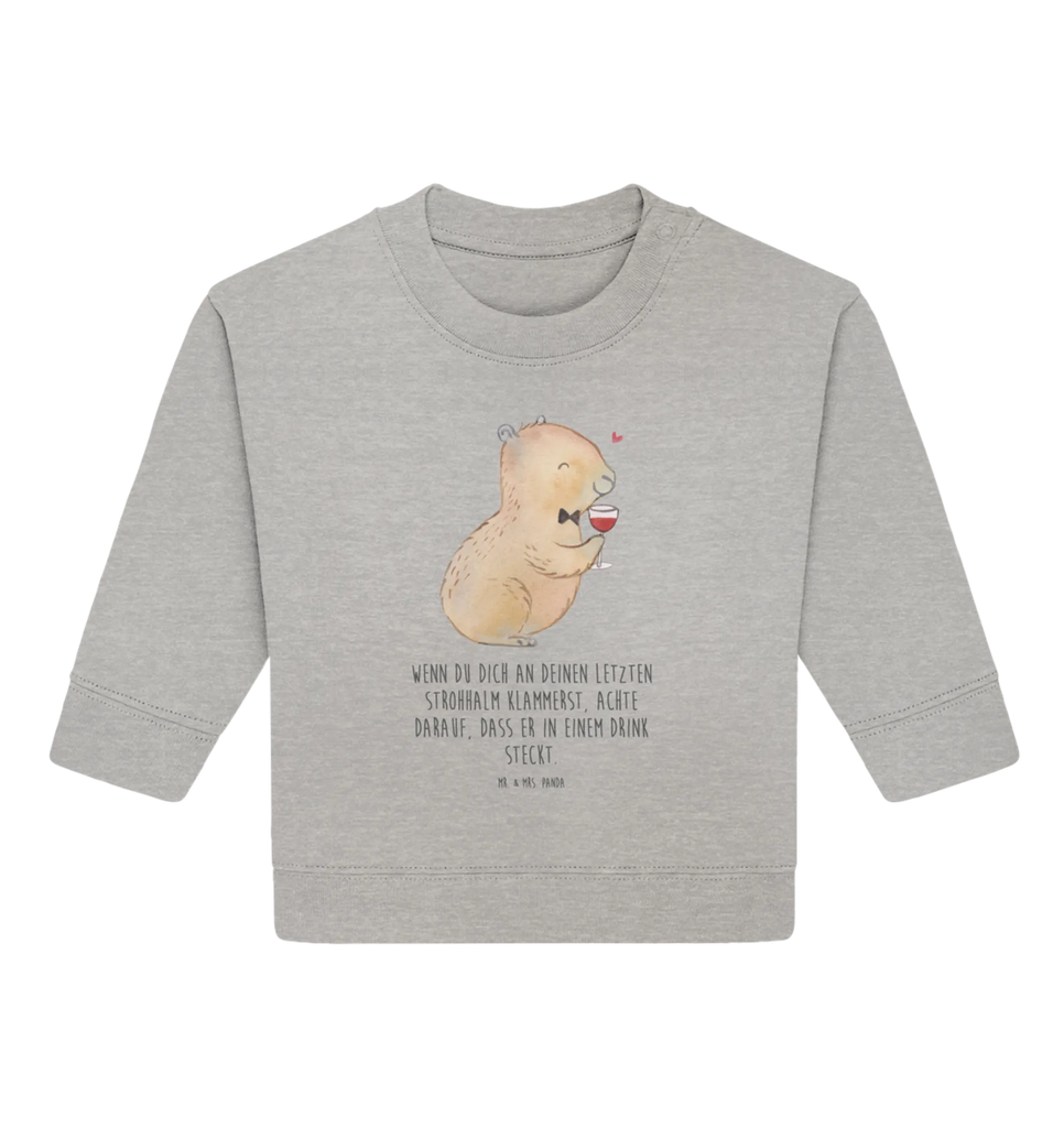 Organic Baby Pullover Capybara Wein Baby Bullover, Baby Sweatshirt, Tiermotive, Gute Laune, lustige Sprüche, Tiere, Capybara Weinflasche, Weinliebhaber Geschenk, Capybara Zeichnung, Adrette Tiere, Panda Handzeichnung, Weintrinkendes Nagetier, Capybara Kunstwerk, Geschenk für Weinkenner, Stilvolles Capybara, Heiterer Capybara, Liebe zum Wein Spruch, Wein Spaßbild, Handgezeichnetes Capybara