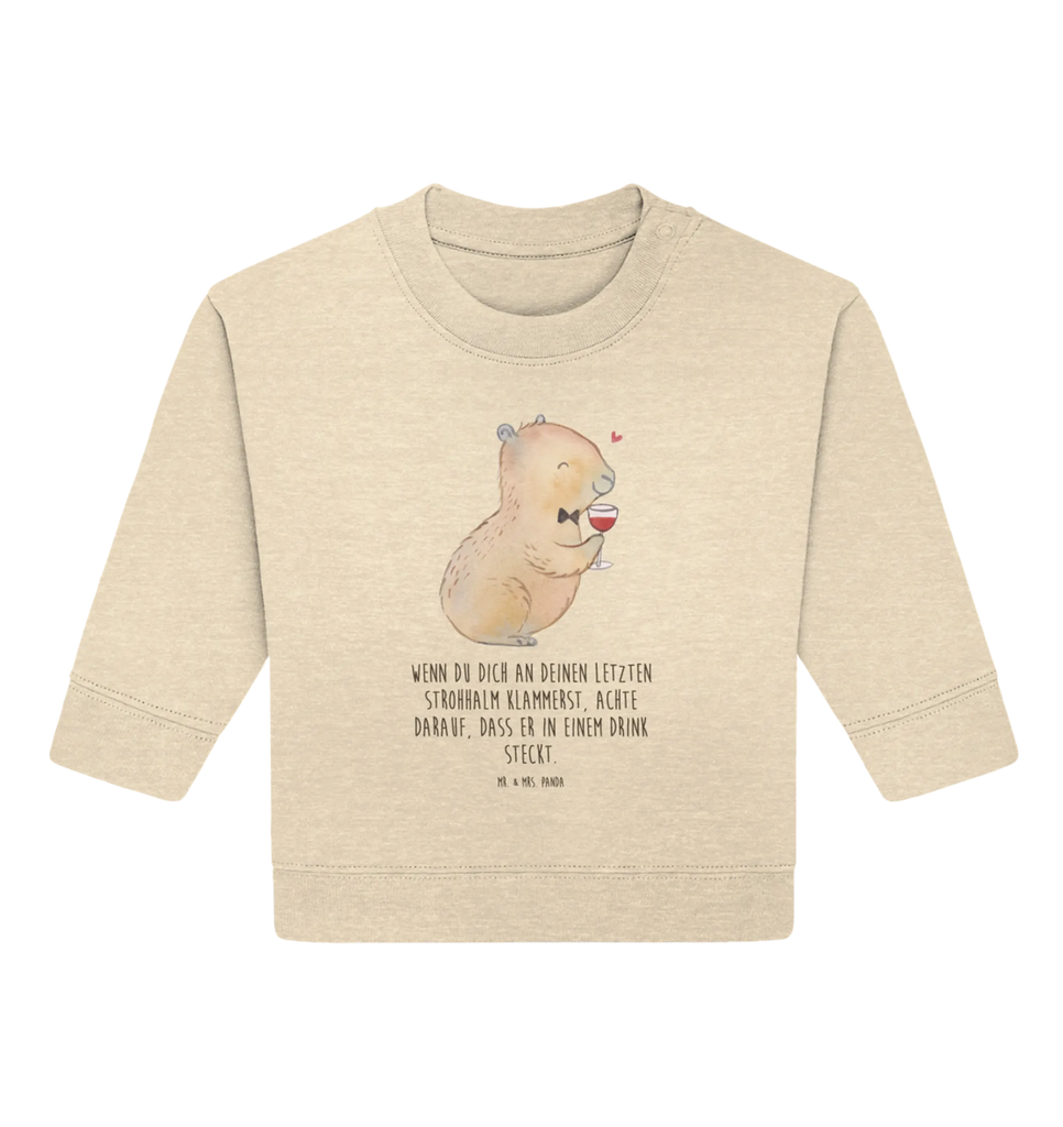 Organic Baby Pullover Capybara Wein Baby Bullover, Baby Sweatshirt, Tiermotive, Gute Laune, lustige Sprüche, Tiere, Capybara Weinflasche, Weinliebhaber Geschenk, Capybara Zeichnung, Adrette Tiere, Panda Handzeichnung, Weintrinkendes Nagetier, Capybara Kunstwerk, Geschenk für Weinkenner, Stilvolles Capybara, Heiterer Capybara, Liebe zum Wein Spruch, Wein Spaßbild, Handgezeichnetes Capybara