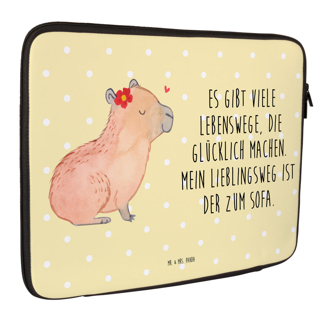 Notebook Tasche Capybara Blume Notebook Tasche, Laptop, Computertasche, Tasche, Notebook-Tasche, Notebook-Reisehülle, Notebook Schutz, Tiermotive, Gute Laune, lustige Sprüche, Tiere, Capybara