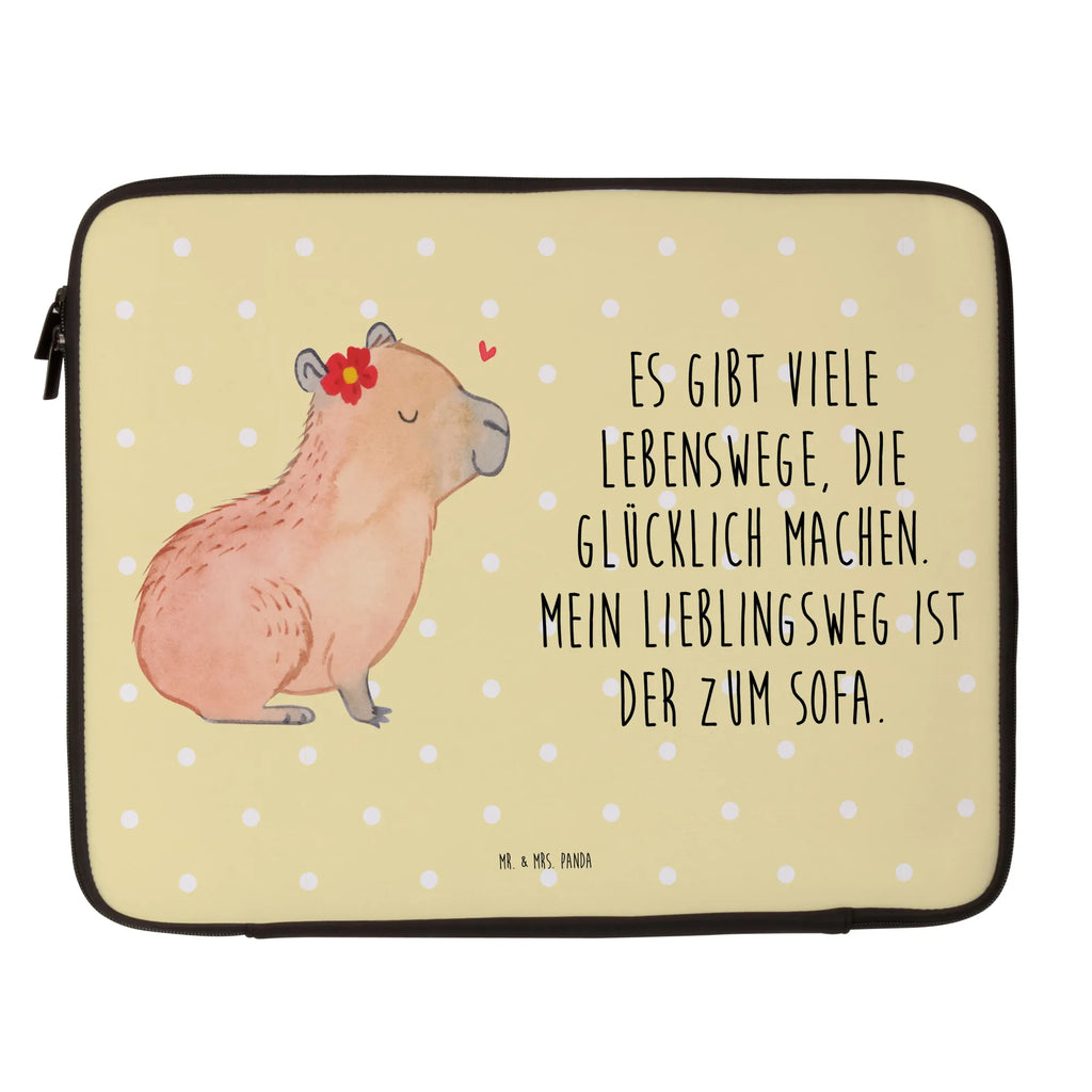 Notebook Tasche Capybara Blume Notebook Tasche, Laptop, Computertasche, Tasche, Notebook-Tasche, Notebook-Reisehülle, Notebook Schutz, Tiermotive, Gute Laune, lustige Sprüche, Tiere, Capybara