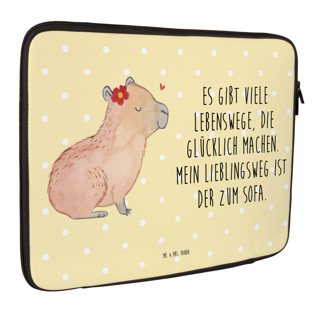 Notebook Tasche Capybara Blume Notebook Tasche, Laptop, Computertasche, Tasche, Notebook-Tasche, Notebook-Reisehülle, Notebook Schutz, Tiermotive, Gute Laune, lustige Sprüche, Tiere, Capybara