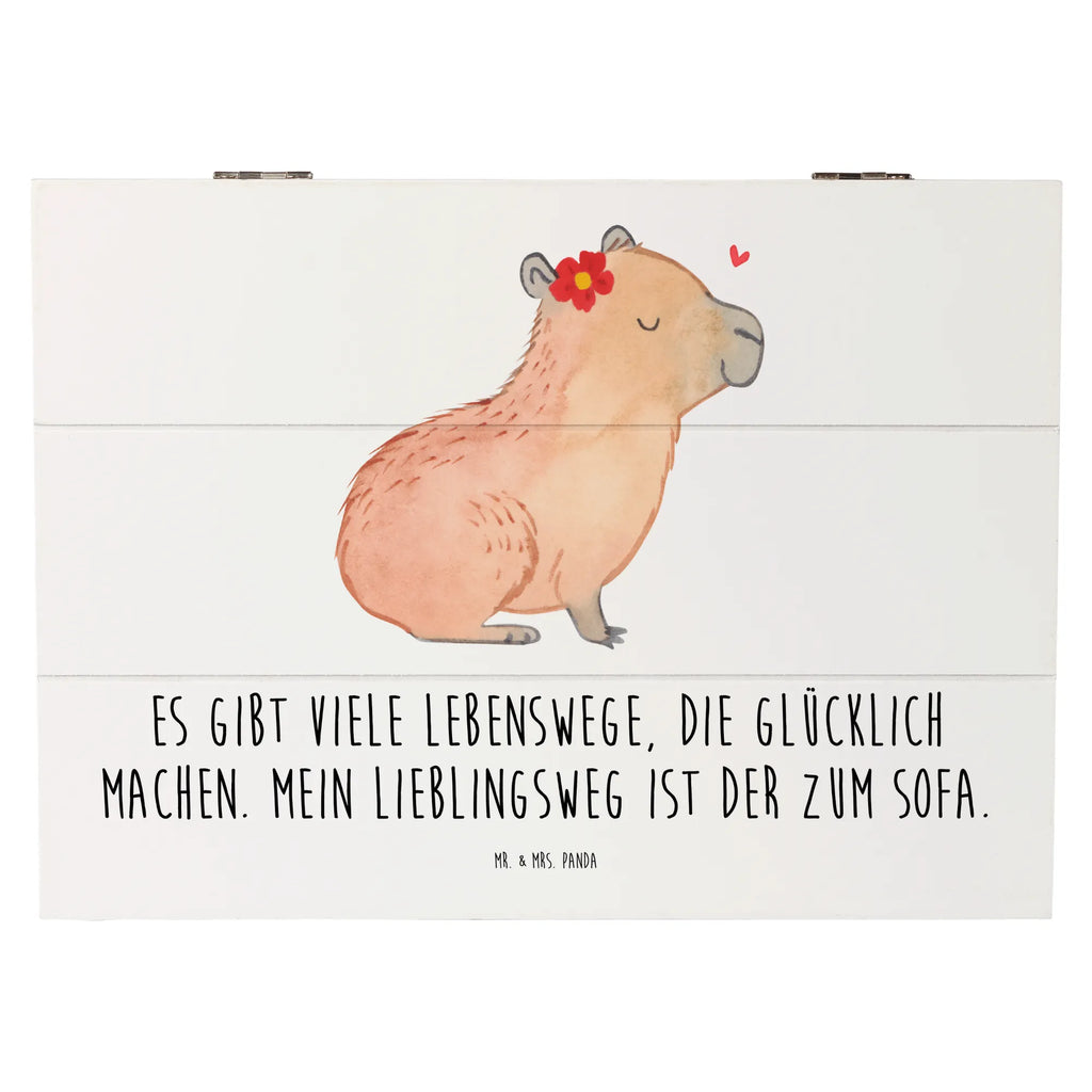 Holzkiste Capybara Blume Holzkiste, Kiste, Schatzkiste, Truhe, Schatulle, XXL, Erinnerungsbox, Erinnerungskiste, Dekokiste, Aufbewahrungsbox, Geschenkbox, Geschenkdose, Tiermotive, Gute Laune, lustige Sprüche, Tiere, Capybara