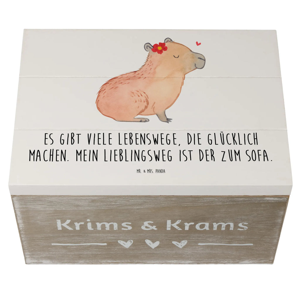 Holzkiste Capybara Blume Holzkiste, Kiste, Schatzkiste, Truhe, Schatulle, XXL, Erinnerungsbox, Erinnerungskiste, Dekokiste, Aufbewahrungsbox, Geschenkbox, Geschenkdose, Tiermotive, Gute Laune, lustige Sprüche, Tiere, Capybara