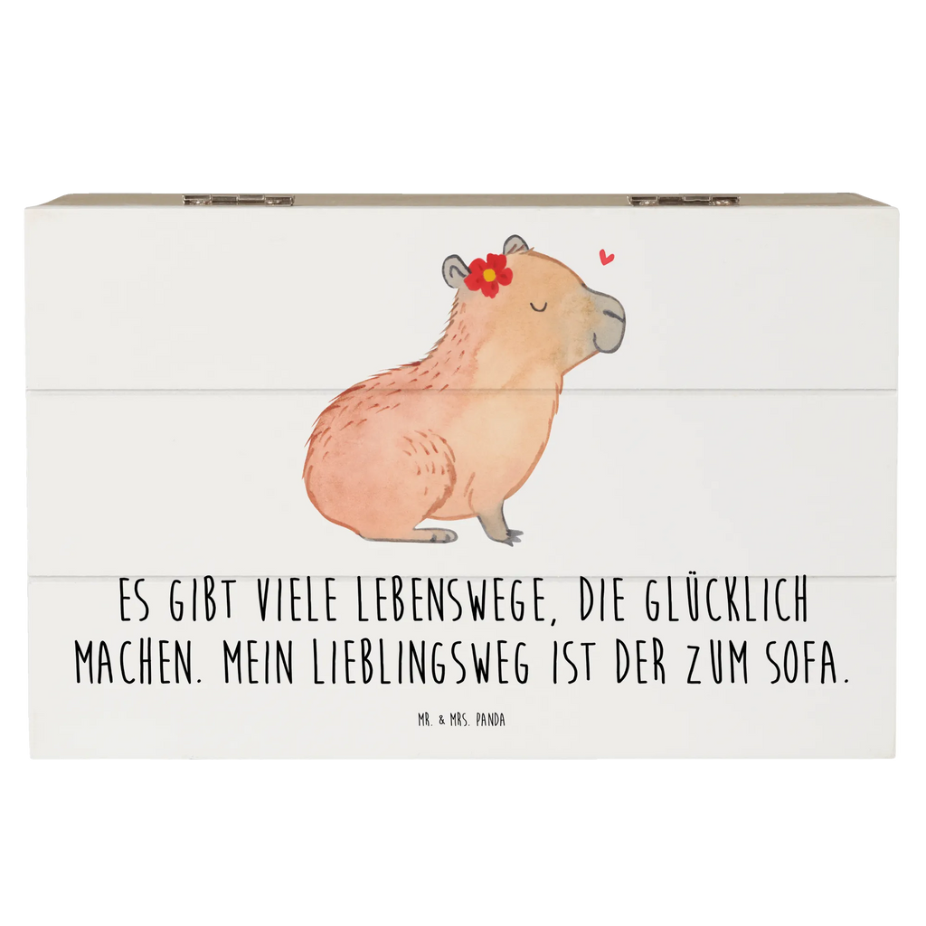 Holzkiste Capybara Blume Holzkiste, Kiste, Schatzkiste, Truhe, Schatulle, XXL, Erinnerungsbox, Erinnerungskiste, Dekokiste, Aufbewahrungsbox, Geschenkbox, Geschenkdose, Tiermotive, Gute Laune, lustige Sprüche, Tiere, Capybara