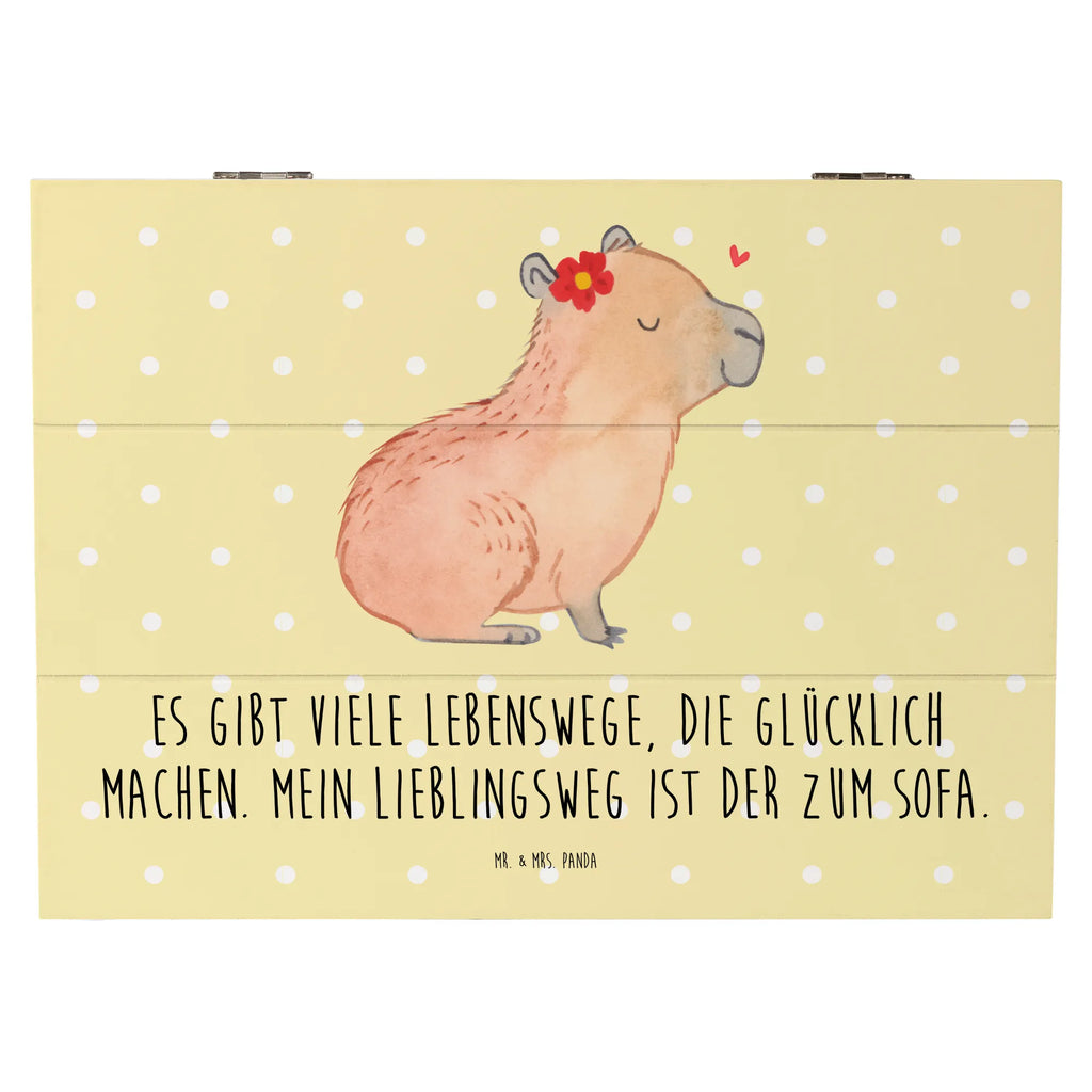 Holzkiste Capybara Blume Holzkiste, Kiste, Schatzkiste, Truhe, Schatulle, XXL, Erinnerungsbox, Erinnerungskiste, Dekokiste, Aufbewahrungsbox, Geschenkbox, Geschenkdose, Tiermotive, Gute Laune, lustige Sprüche, Tiere, Capybara