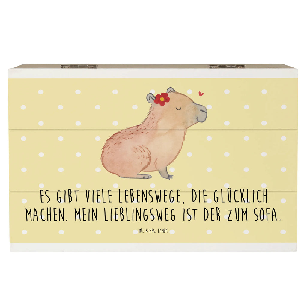 Holzkiste Capybara Blume Holzkiste, Kiste, Schatzkiste, Truhe, Schatulle, XXL, Erinnerungsbox, Erinnerungskiste, Dekokiste, Aufbewahrungsbox, Geschenkbox, Geschenkdose, Tiermotive, Gute Laune, lustige Sprüche, Tiere, Capybara