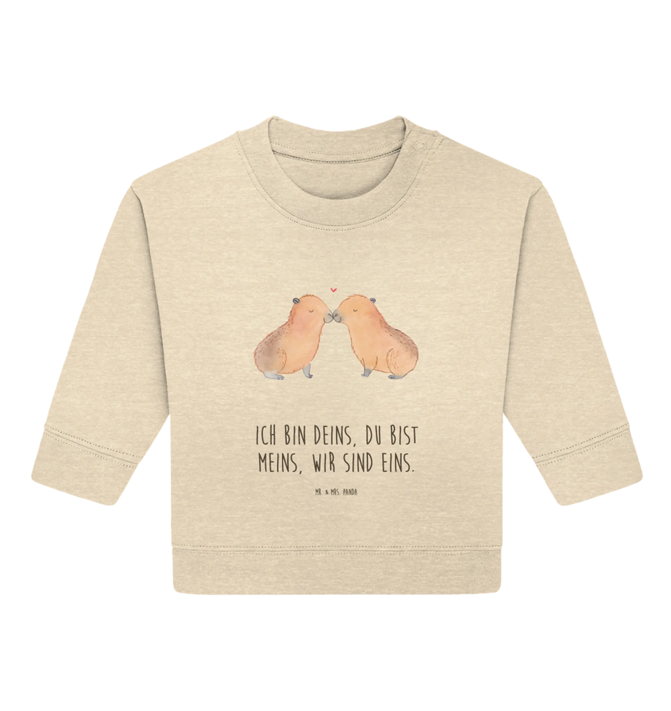 Organic Baby Pullover Capybara Liebe Baby Bullover, Baby Sweatshirt, Tiermotive, Gute Laune, lustige Sprüche, Tiere, Capybara, Liebe, verliebt, Paar, Jahrestag, Kuschel Capybaras, Tierliebe, Romantisches Geschenk, Handgezeichnet, Verschmolzen, Geschenkidee, Beziehung, Partnertiere, Ich bin deins, Du bist meins, Liebesspruch, Herzlich, Valentinstag, Ehejubiläum, Liebesbeweis