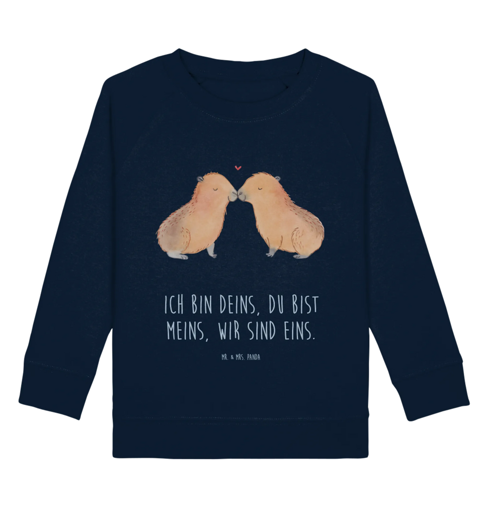 Organic Kinder Pullover Capybara Liebe Kinder Pullover, Kinder Sweatshirt, Jungen, Mädchen, Tiermotive, Gute Laune, lustige Sprüche, Tiere, Capybara, Liebe, verliebt, Paar, Jahrestag, Kuschel Capybaras, Tierliebe, Romantisches Geschenk, Handgezeichnet, Verschmolzen, Geschenkidee, Beziehung, Partnertiere, Ich bin deins, Du bist meins, Liebesspruch, Herzlich, Valentinstag, Ehejubiläum, Liebesbeweis