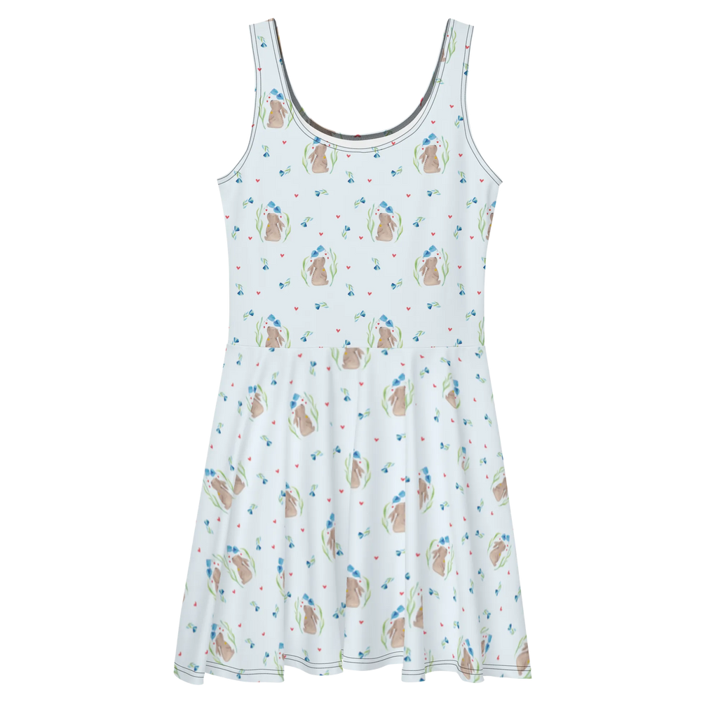 Sommerkleid Hase Blume Muster Sommerkleid, Kleid, Skaterkleid, Ostern, Osterhase, Ostergeschenke, Osternest, Osterdeko, Geschenke zu Ostern, Ostern Geschenk, Ostergeschenke Kinder, Ostern Kinder, Hase, Kaninchen, Kind, Taufe, Taufgeschenk, Geburt, Schwangerschaft, erstes Kind, Kindergeburtstag, Geburtstag, Hoffnung, Träume