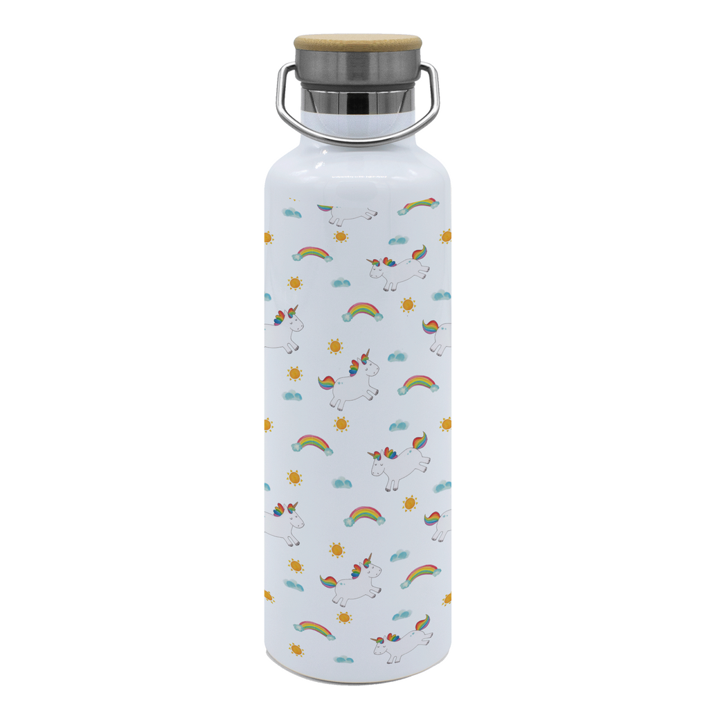 Trinkflasche Einhorn Happy Muster Thermosflasche, Isolierflasche, Edelstahl, Trinkflasche, isoliert, Wamrhaltefunktion, Sportflasche, Flasche zum Sport, Sportlerflasche, Einhorn, Einhörner, Einhorn Deko, Pegasus, Unicorn, glücklich, fröhlich, Spaß, Freude, Lebensfreude, witzig, spannend, Lächeln, Lachen