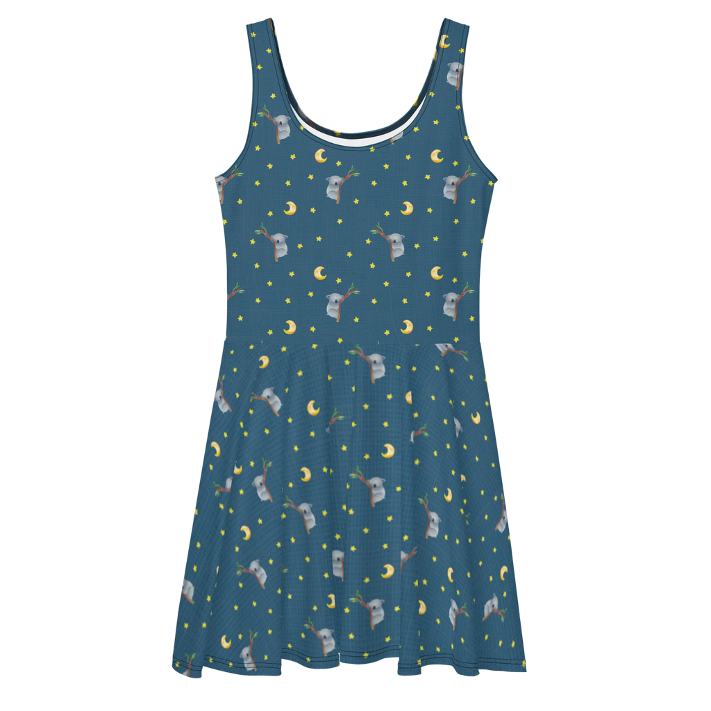 Sommerkleid Koalabär Muster Sommerkleid, Kleid, Skaterkleid, Tiermotive, Gute Laune, lustige Sprüche, Tiere, Koala, träumen, Traum, schlafen, Schlafzimmer, Traumland, Bär, Koalabär