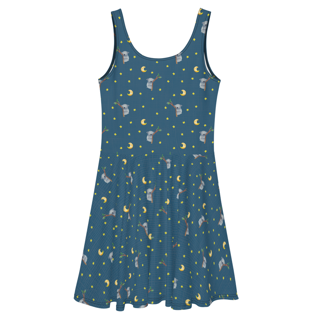 Sommerkleid Koalabär Sommerkleid, Kleid, Skaterkleid, Tiermotive, Gute Laune, lustige Sprüche, Tiere, Koala, träumen, Traum, schlafen, Schlafzimmer, Traumland, Bär, Koalabär