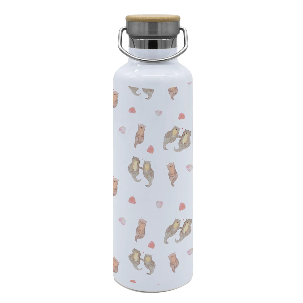 Trinkflasche Otter Hände halten Muster Thermosflasche, Isolierflasche, Edelstahl, Trinkflasche, isoliert, Wamrhaltefunktion, Sportflasche, Flasche zum Sport, Sportlerflasche, Otter, Fischotter, Seeotter, Otter Seeotter See Otter