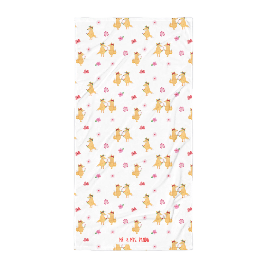 XL Badehandtuch Fuchs Blumen Muster Handtuch, Badetuch, Duschtuch, Strandtuch, Saunatuch, Fuchs, Füchse, Fox, Liebe, Freundin, Fuchsmädchen, Blumenmädchen, Freundinnen, Liebesbeweis, Blume, Blumen, Motivation, Freude, ich, mich, Selbstliebe