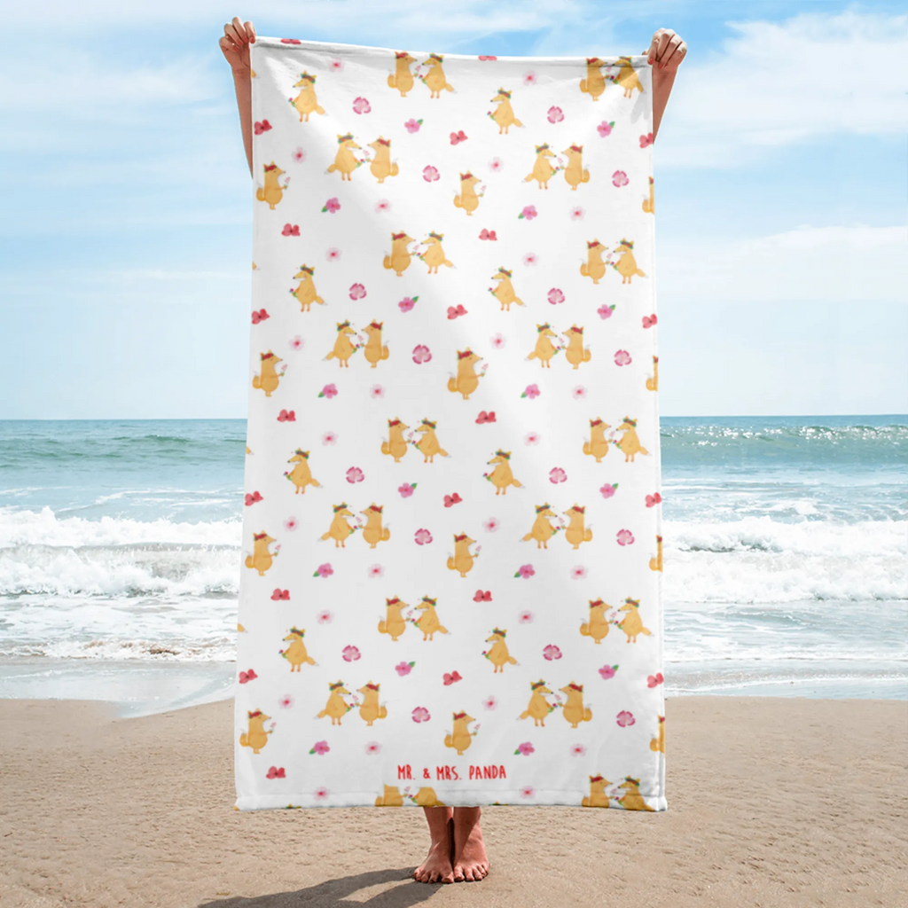 XL Badehandtuch Fuchs Blumen Muster Handtuch, Badetuch, Duschtuch, Strandtuch, Saunatuch, Fuchs, Füchse, Fox, Liebe, Freundin, Fuchsmädchen, Blumenmädchen, Freundinnen, Liebesbeweis, Blume, Blumen, Motivation, Freude, ich, mich, Selbstliebe