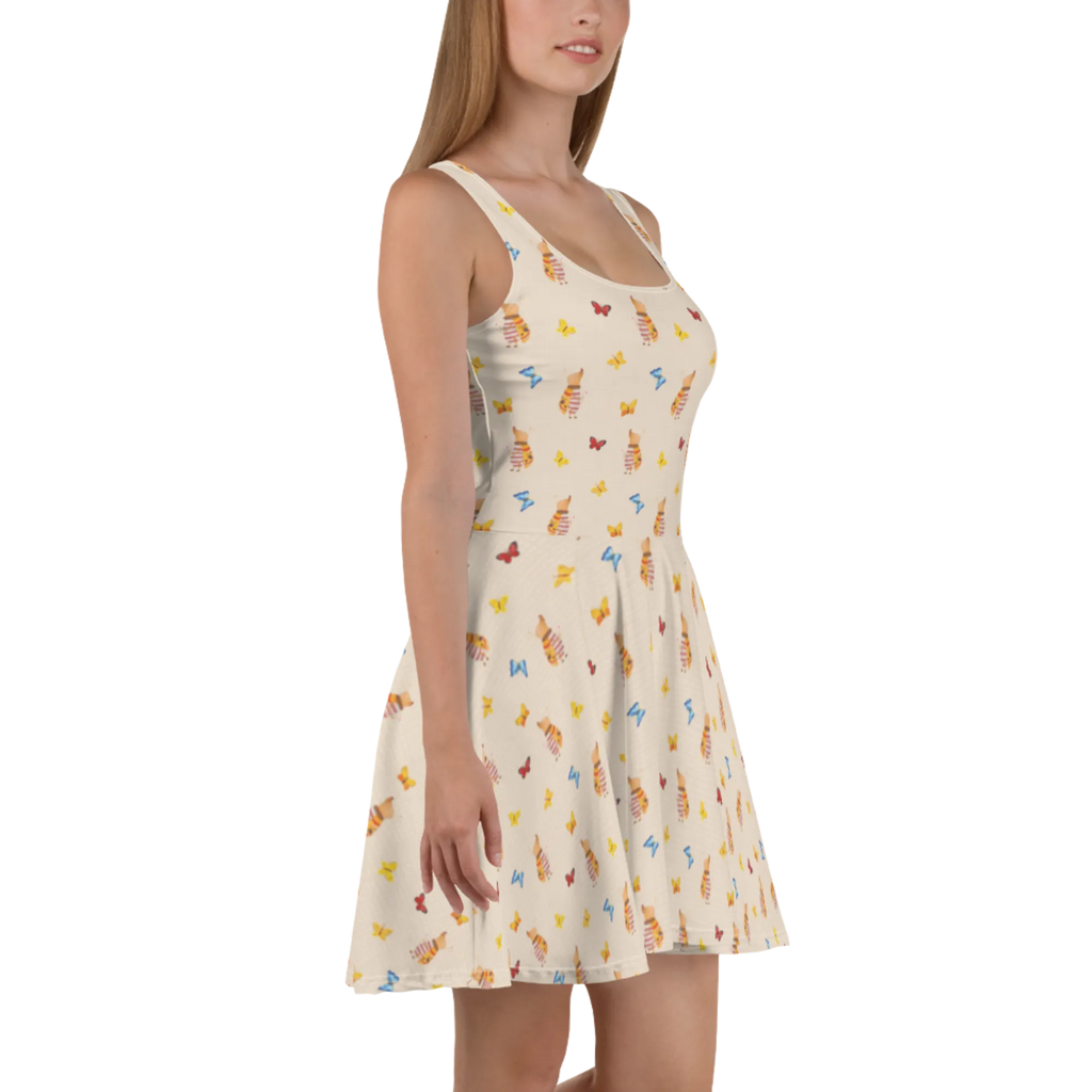 Summer dress Moth flag Sommerkleid, Kleid, Skaterkleid, Tiermotive, Gute Laune, lustige Sprüche, Tiere, Nachtfalter, Käfer, Spruch lustig, Spruch witzig, süß, niedlich, Küche Deko, Was kostet die Welt