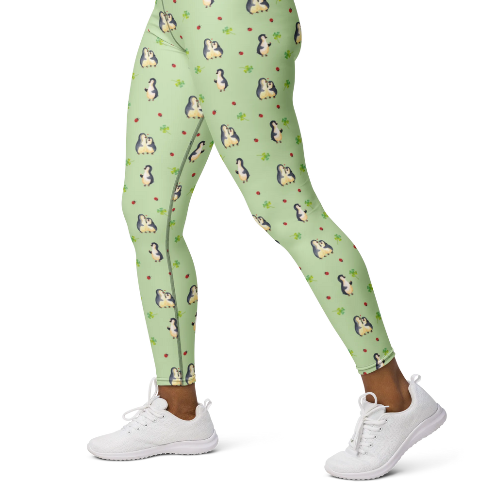 Yogahose Pinguin Marienkäfer Muster Yogapants, Yogaleggings, Yogaleggins, Yogahose Damen, Yogahose, Frauen, Yogahose Mädchen, Yogahose Kinder, Yogahose Herren, Yogahose Männer, Pinguin, Pinguine, Marienkäfer, Liebe, Wunder, Glück, Freude, Lebensfreude