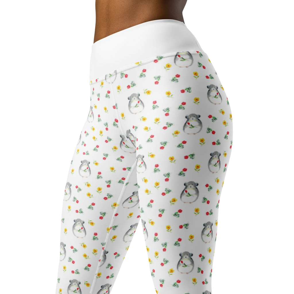 Yogahose Chinchilla Blume Muster Yogapants, Yogaleggings, Yogaleggins, Yogahose Damen, Yogahose, Frauen, Yogahose Mädchen, Yogahose Kinder, Yogahose Herren, Yogahose Männer, Tiermotive, Gute Laune, lustige Sprüche, Tiere, Chinchilla, Chinchillas, Liebeskummer, Kummer, Depressionen, traurig sein, Chaos, Glücklichsein, Büro, Büroalltag