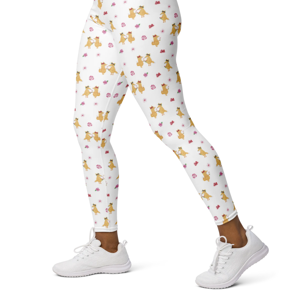 Yogahose Fuchs Blumen Muster Yogapants, Yogaleggings, Yogaleggins, Yogahose Damen, Yogahose, Frauen, Yogahose Mädchen, Yogahose Kinder, Yogahose Herren, Yogahose Männer, Fuchs, Füchse, Fox, Liebe, Freundin, Fuchsmädchen, Blumenmädchen, Freundinnen, Liebesbeweis, Blume, Blumen, Motivation, Freude, ich, mich, Selbstliebe