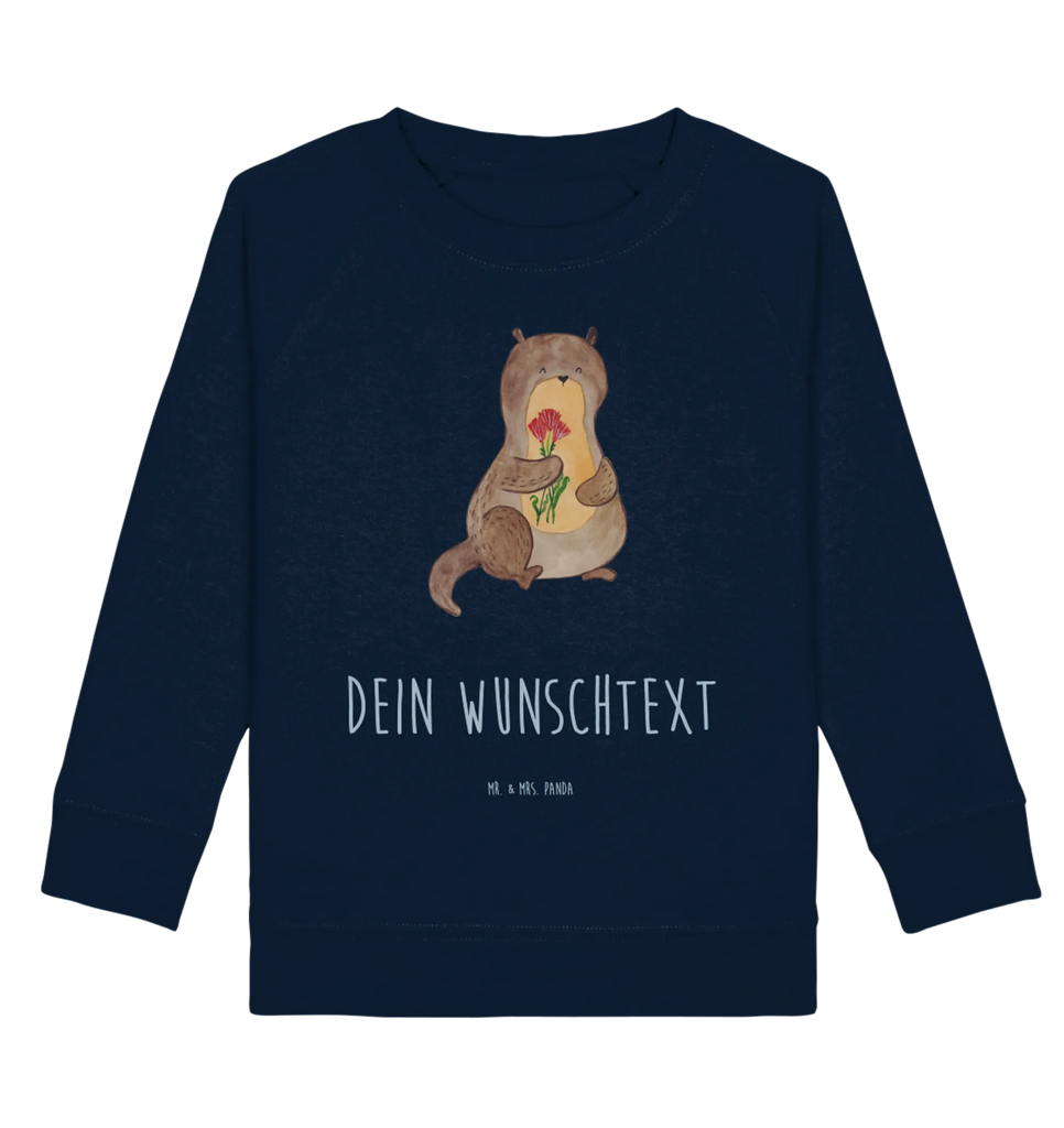 Personalisierter Kinder Pullover Otter Blumenstrauß Personalisierter Kinder Pullover, Personalisiertes Kinder Sweatshirt, Jungen, Mädchen, Otter, Fischotter, Seeotter, Otter Seeotter See Otter