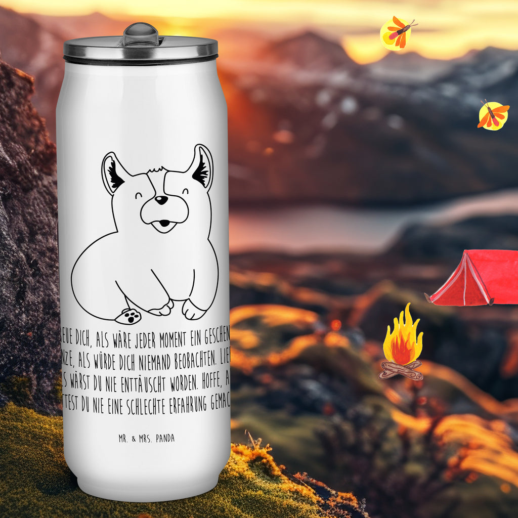 Getränkedosen Trinkflasche Corgie Getränkedose, Trinkflasche, Hund, Hundemotiv, Haustier, Hunderasse, Tierliebhaber, Hundebesitzer, Sprüche, Corgie, Welsh Corgie Pembroke, britisch, Motivation, Spruch, Hundespruch, Lebensfreude