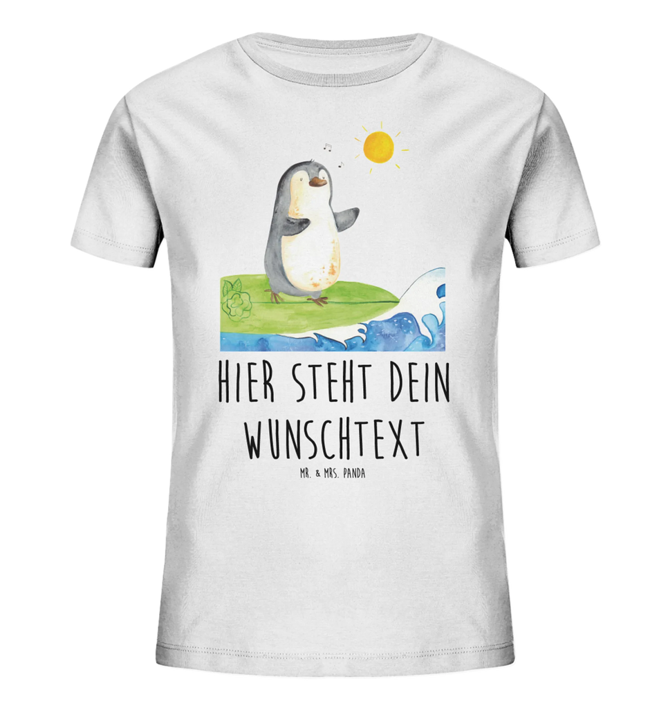 Personalisiertes Kinder T-Shirt Pinguin Surfer Personalisiertes Kinder T-Shirt, Pinguin, Pinguine, surfen, Surfer, Hawaii, Urlaub, Wellen, Wellen reiten, Portugal